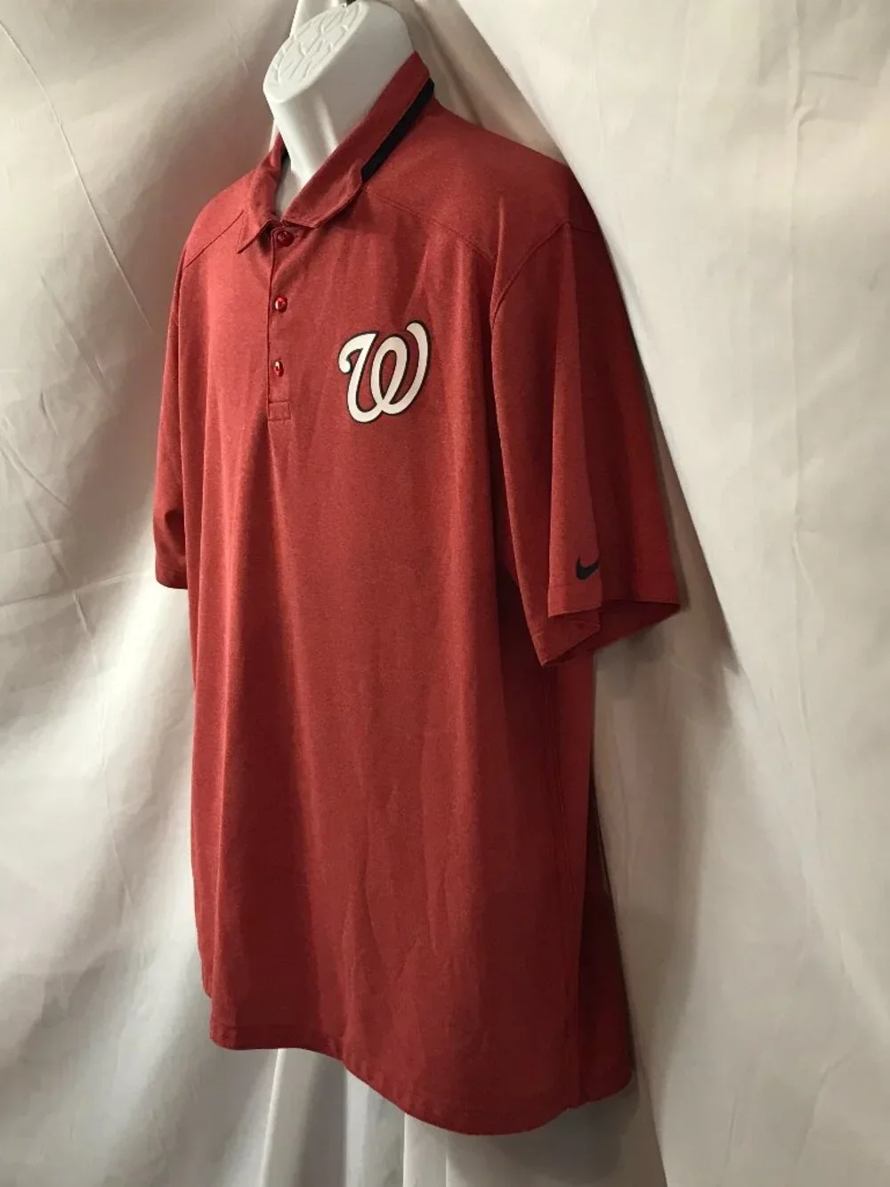 Nike Washington Nationals Activewear Athletic Sport Cut Polo Shirt
